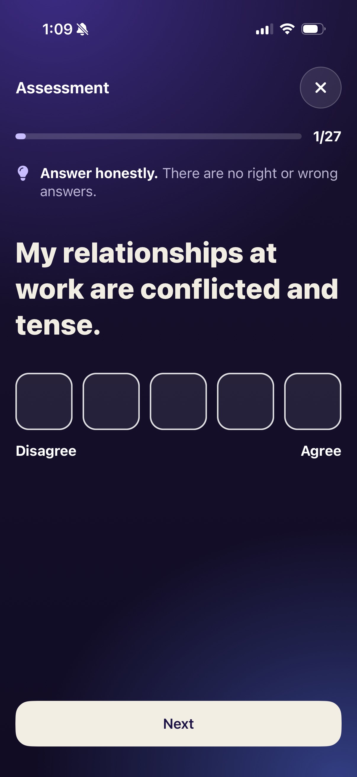 Cardeon assessment question screen